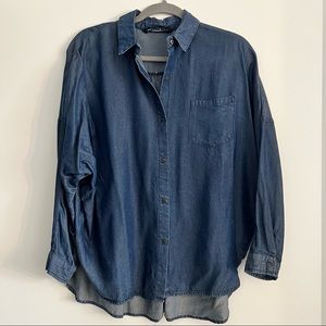 Zara denim float shirt